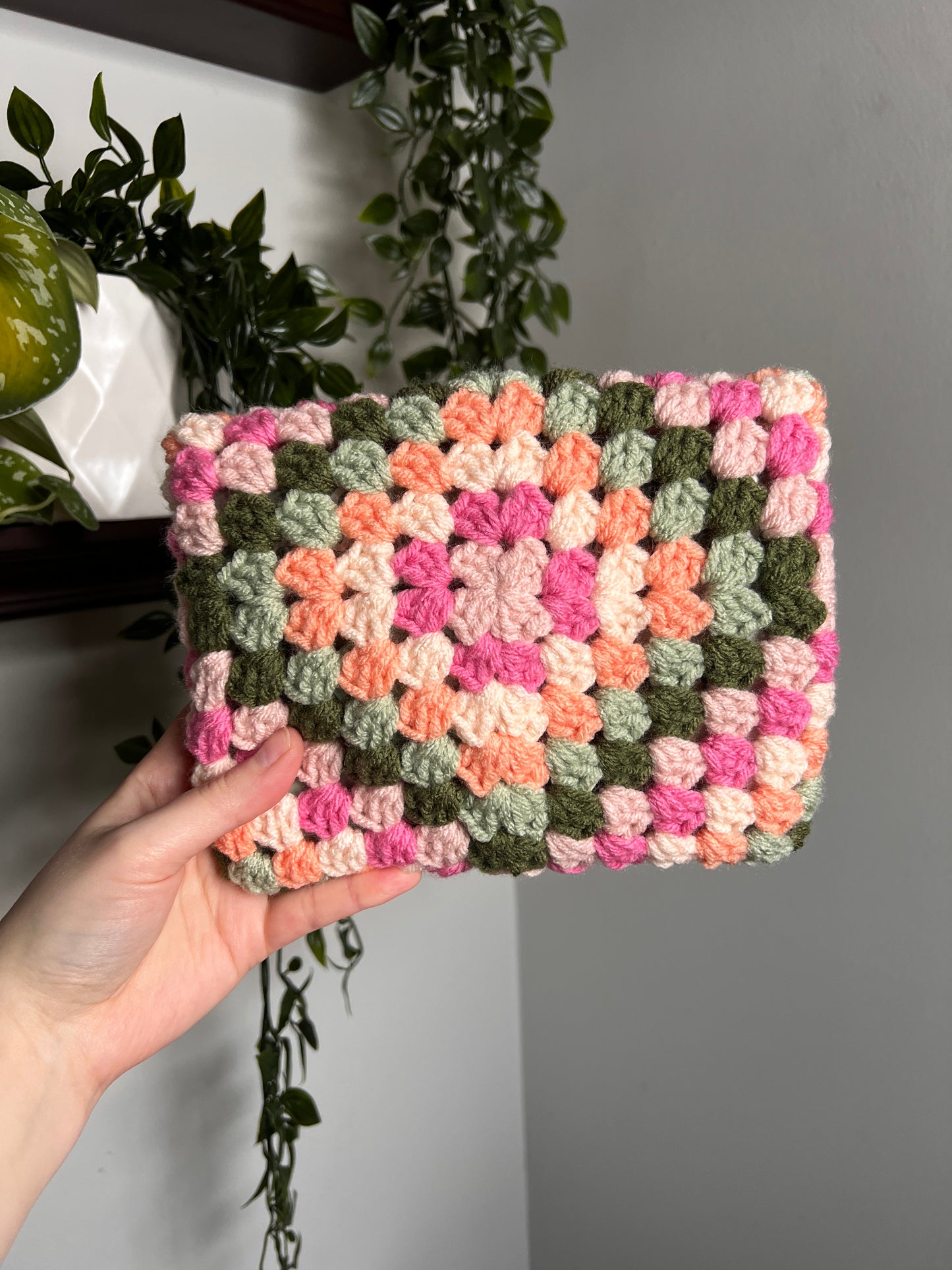 Kindle/Book Sleeve in pinks, peaches and greens