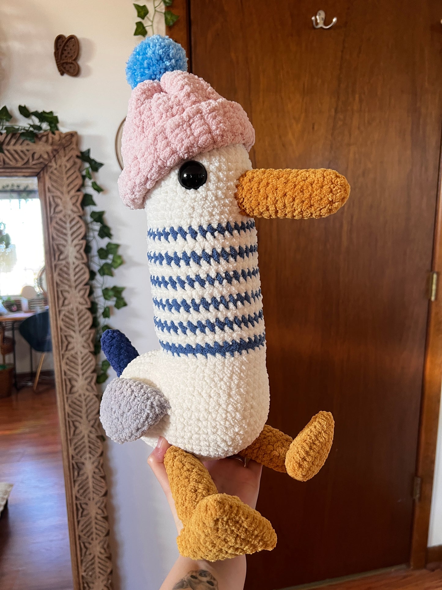 Alberto The Seagull Crochet Plushie