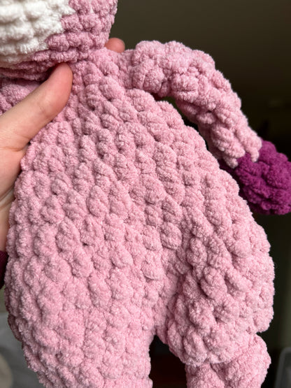 Pink Deer Knotted Lovey