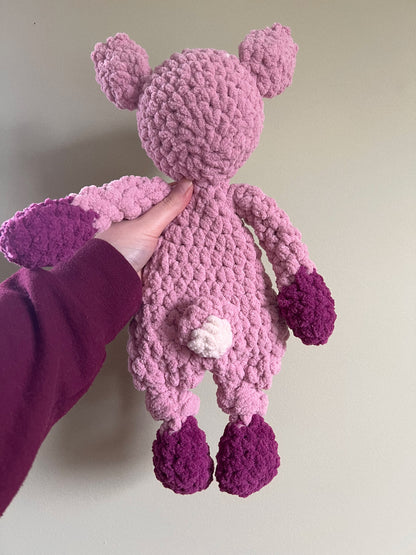 Pink Deer Knotted Lovey