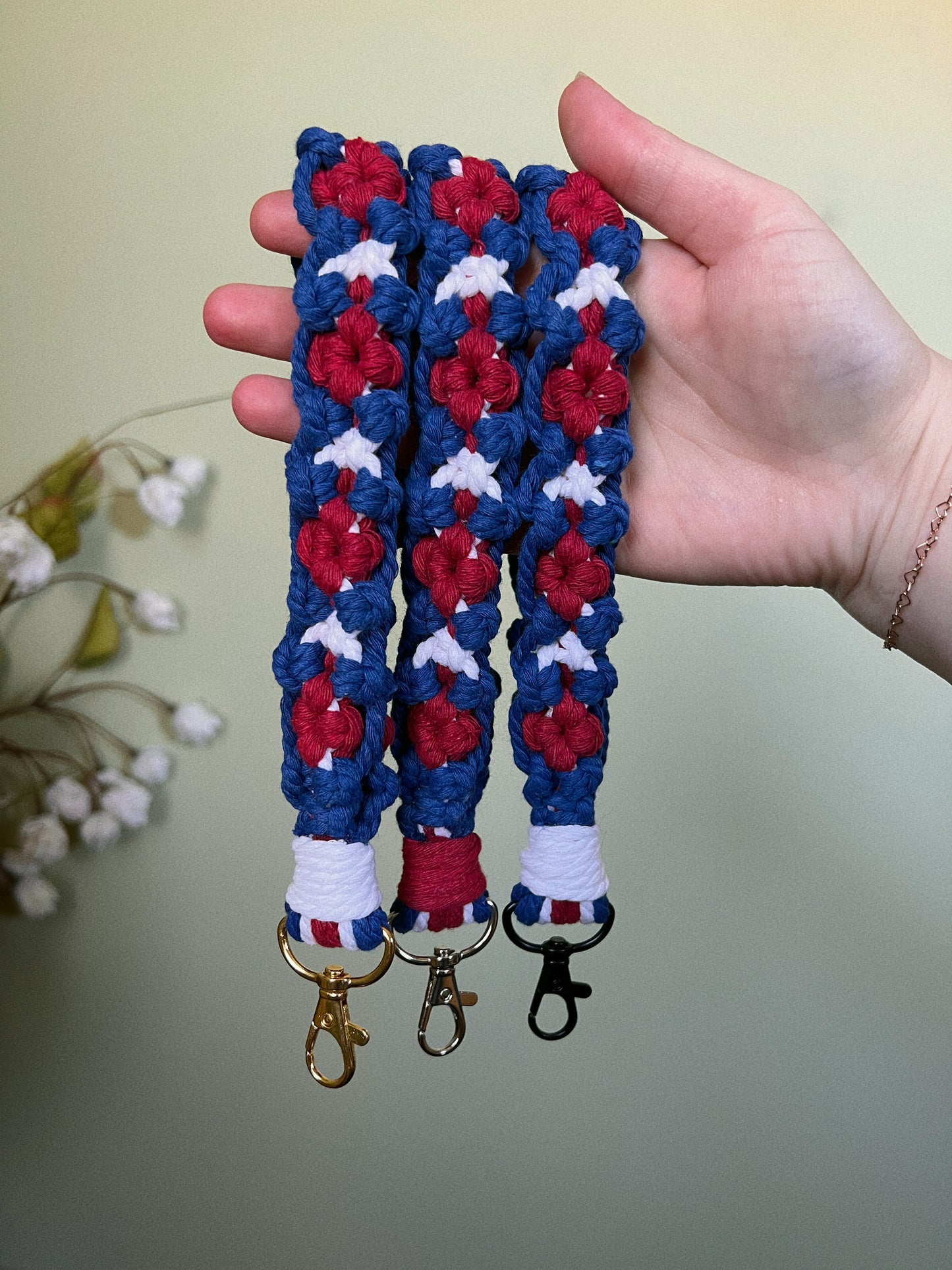 'Granny Square' Wristlet Keychain
