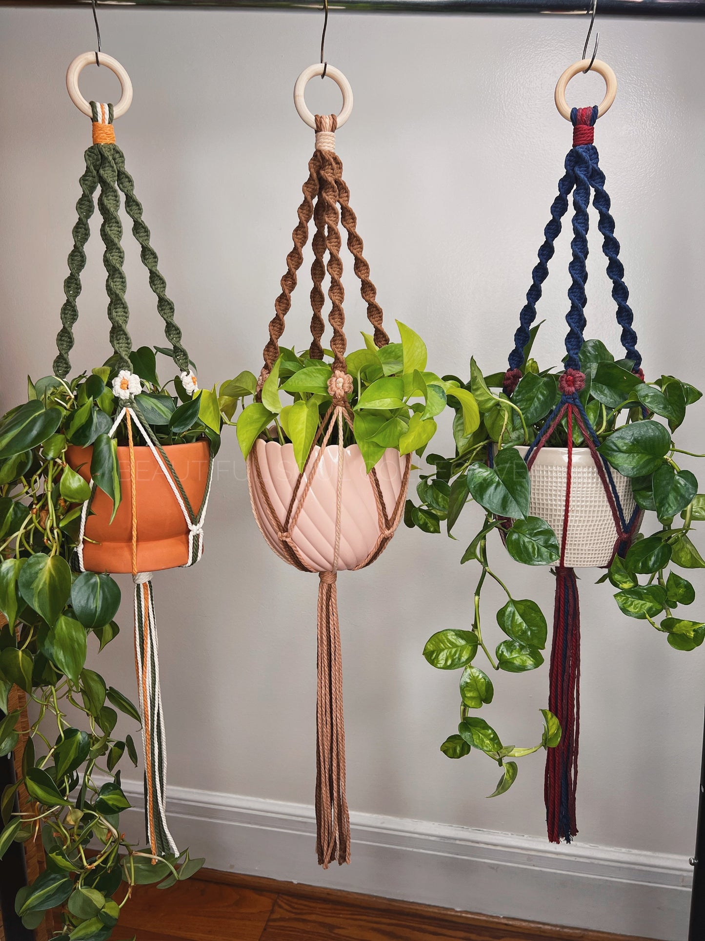Colgador de plantas en espiral