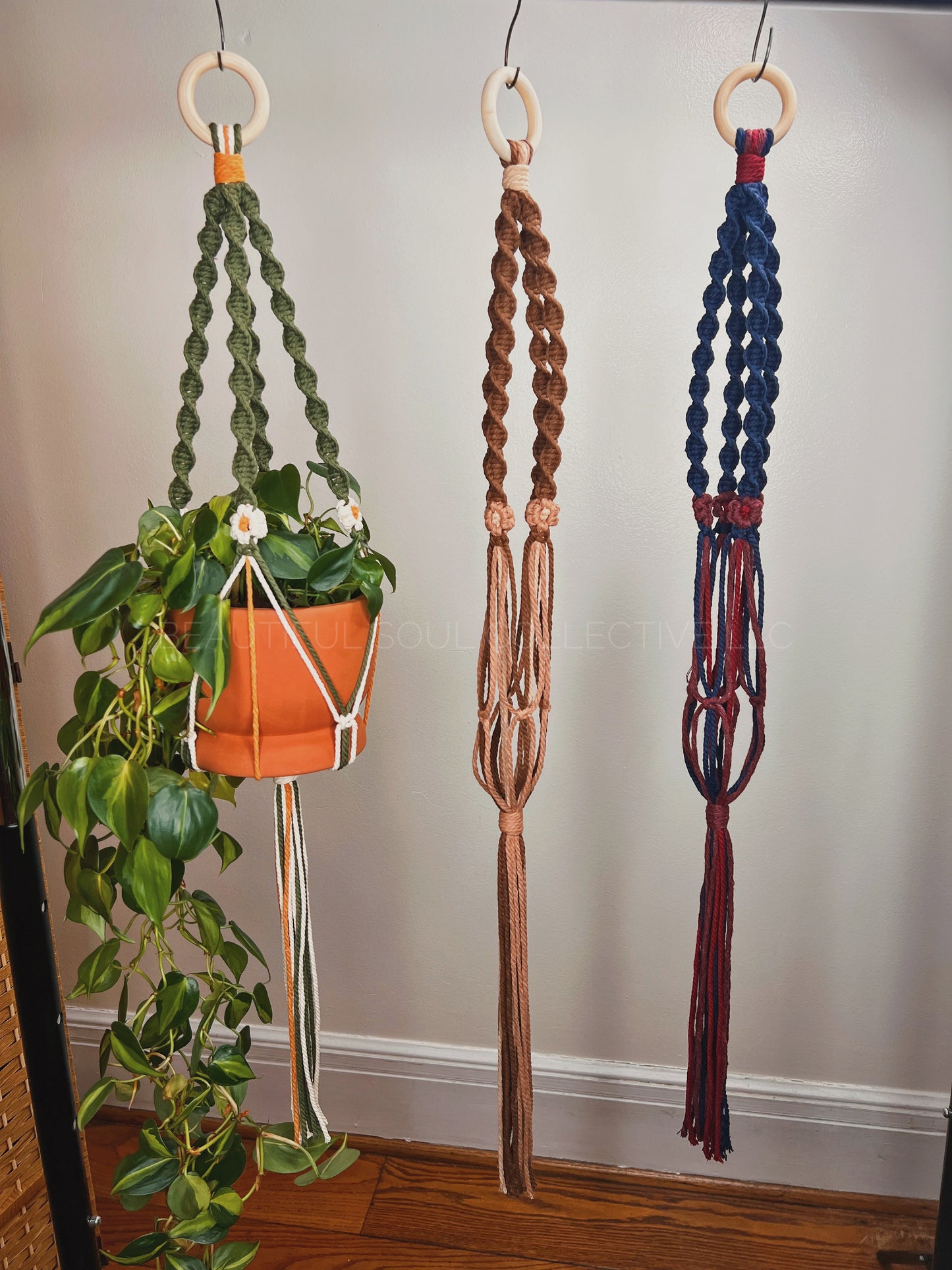 Colgador de plantas en espiral