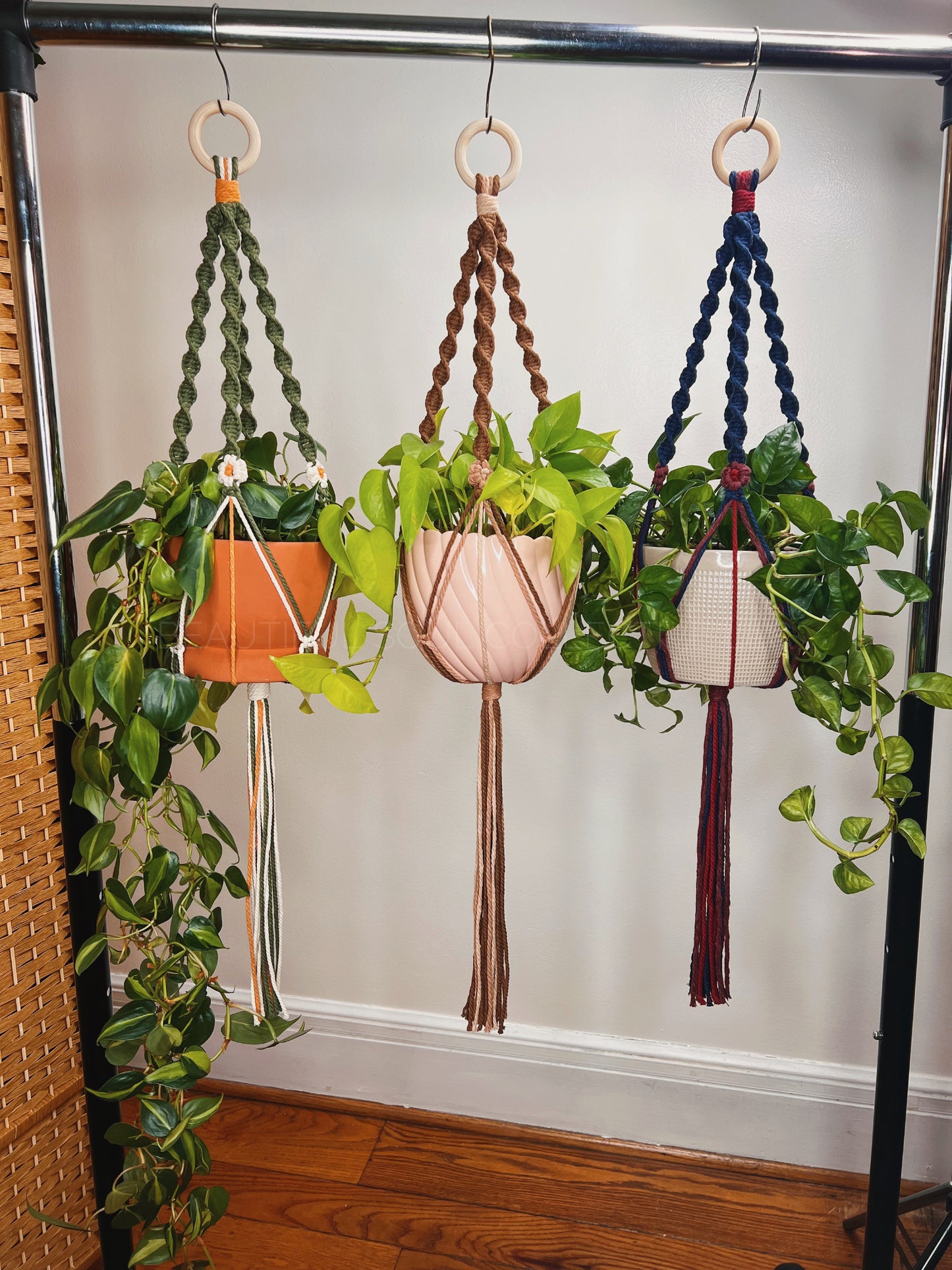 Colgador de plantas en espiral