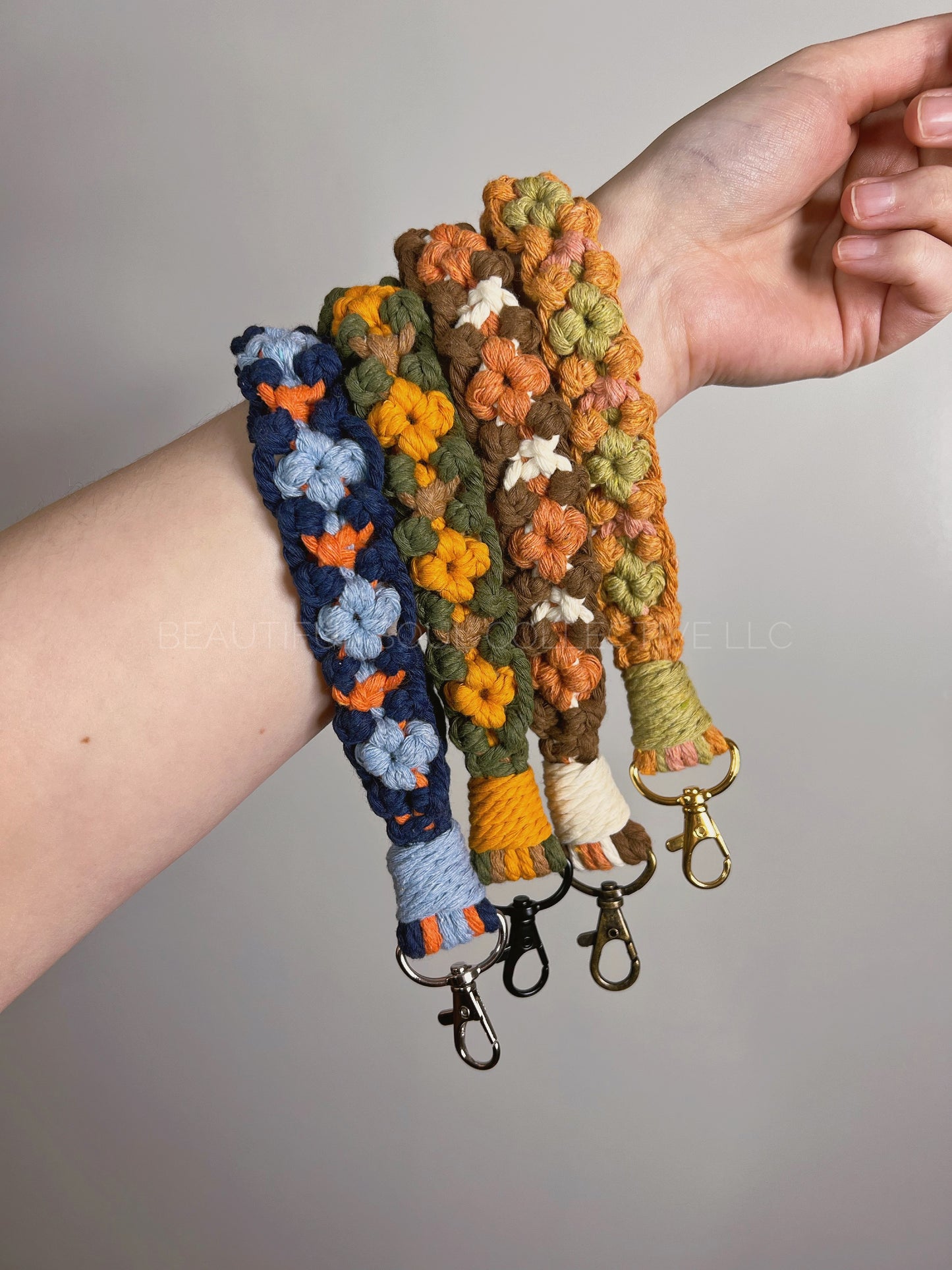 'Granny Square' Wristlet Keychain