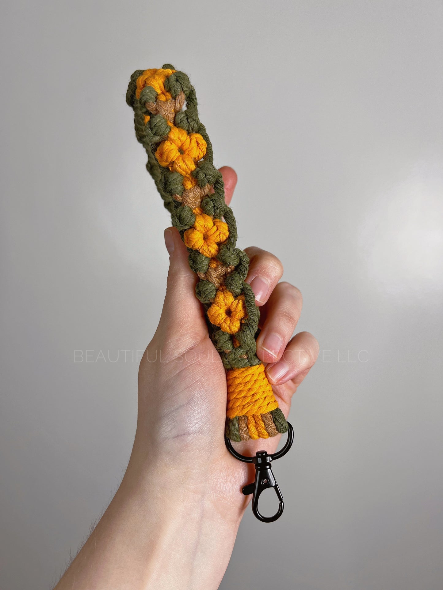 'Granny Square' Wristlet Keychain