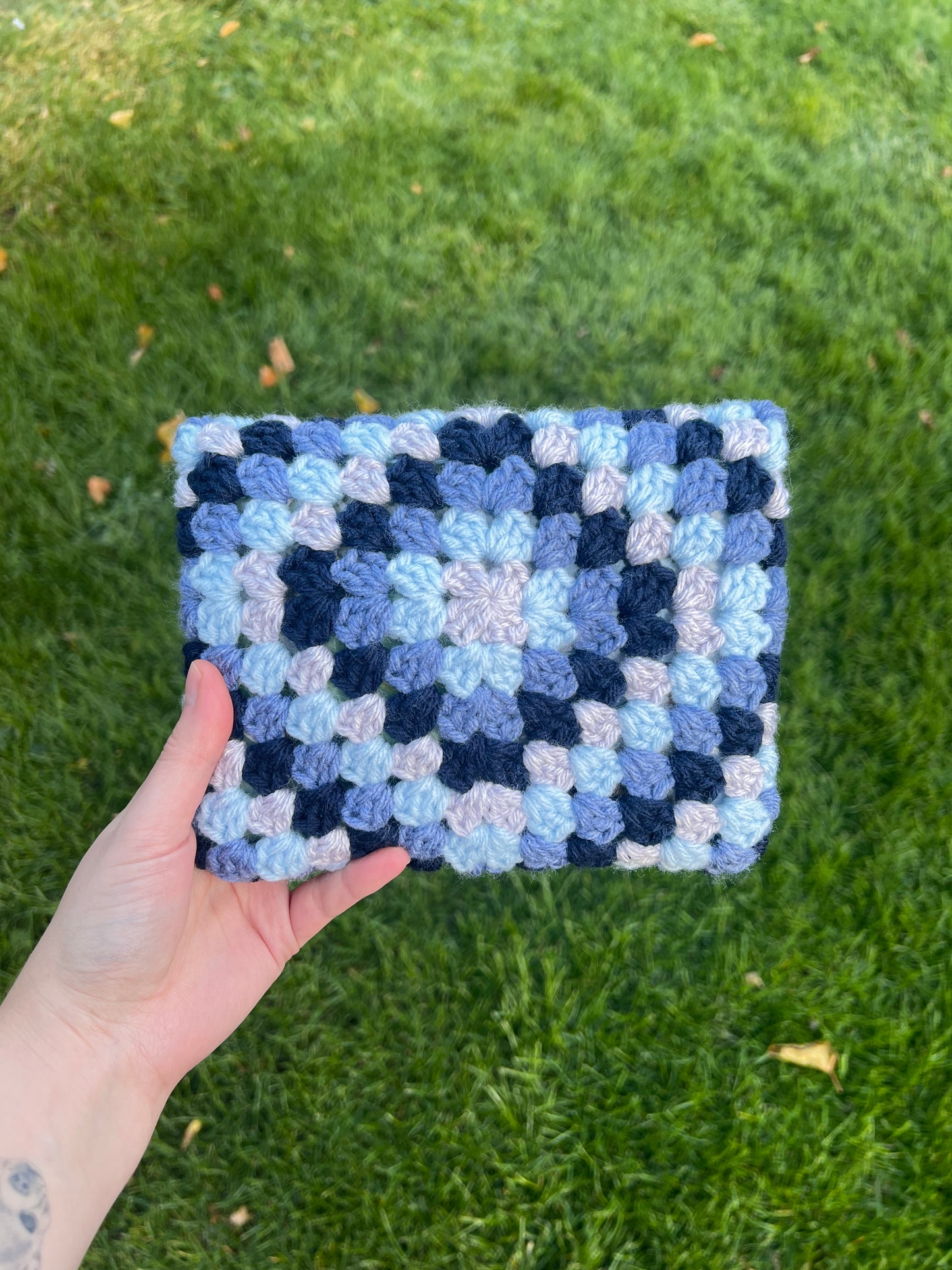 Blue Kindle/Book Crochet Sleeve
