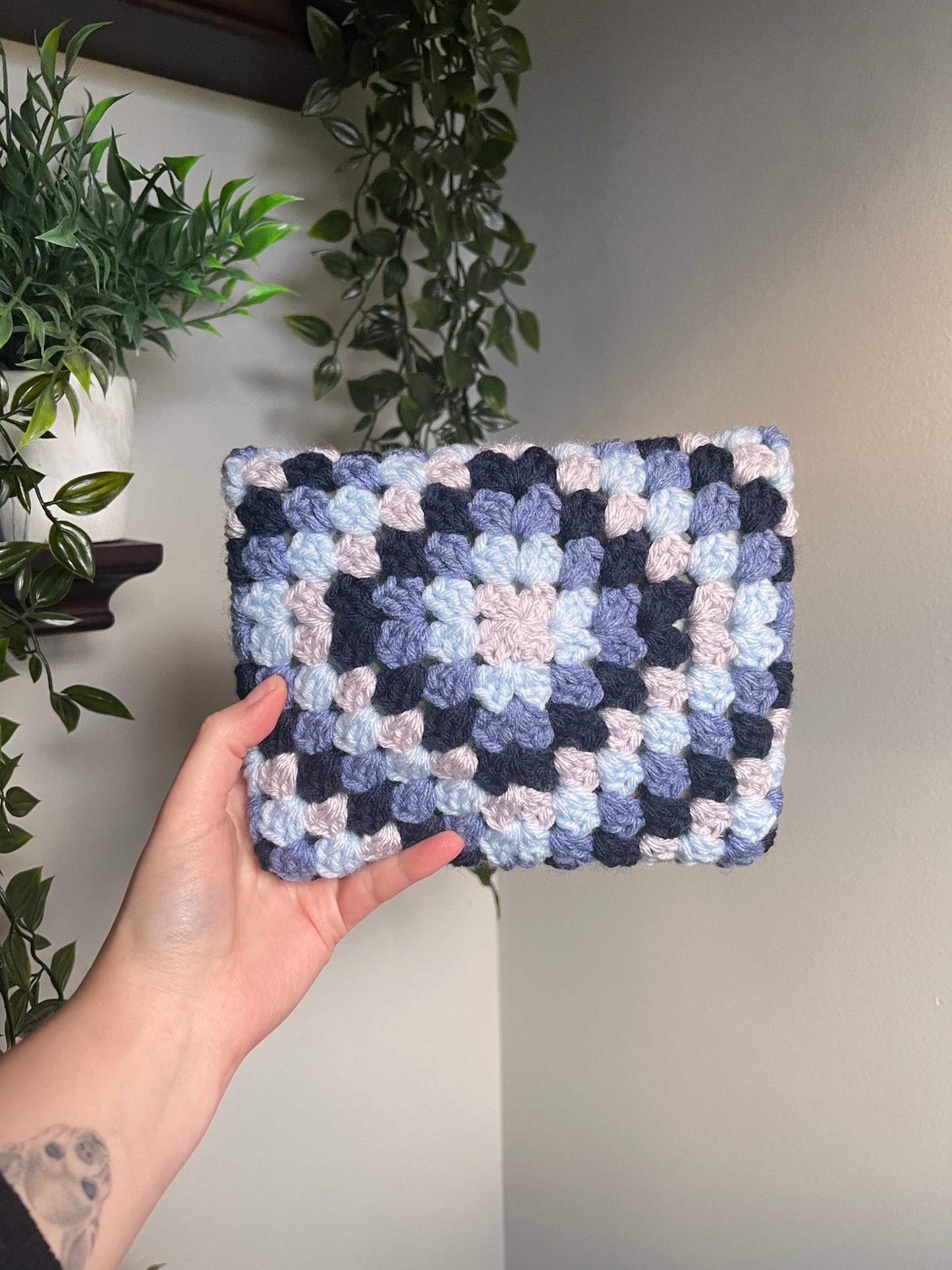 Blue Kindle/Book Crochet Sleeve
