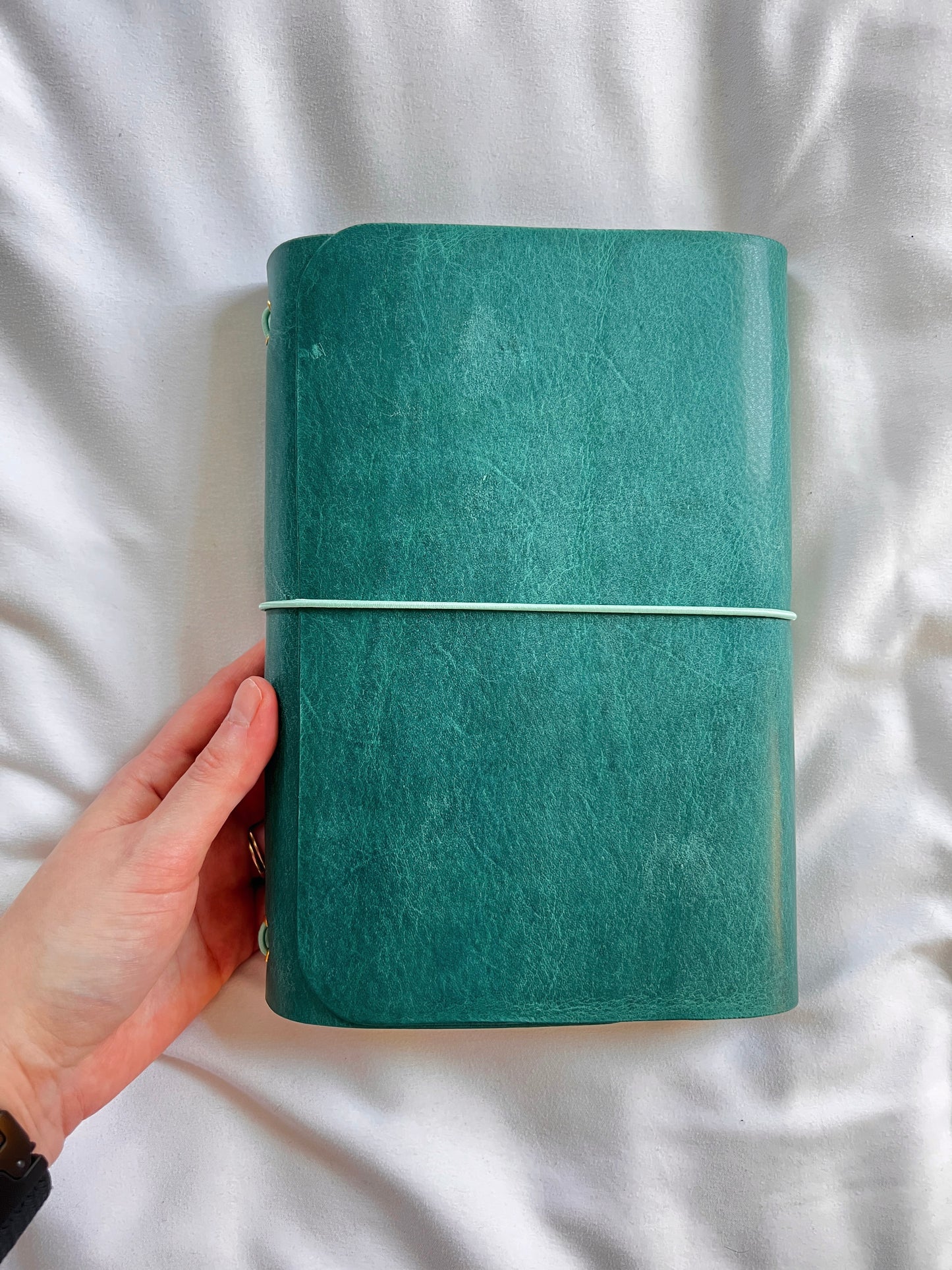 Teal Leather Notebook Covers for Carla