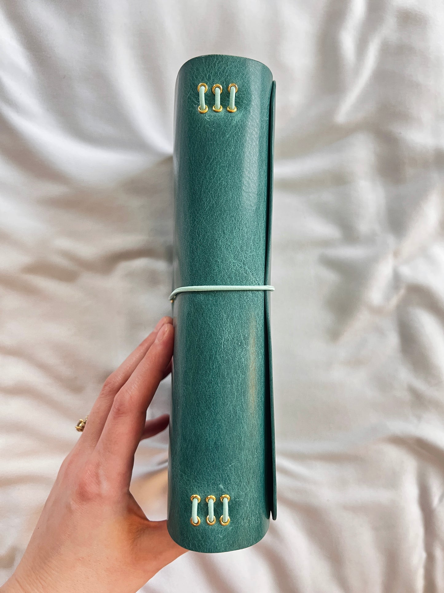 Teal Leather Notebook Covers for Carla