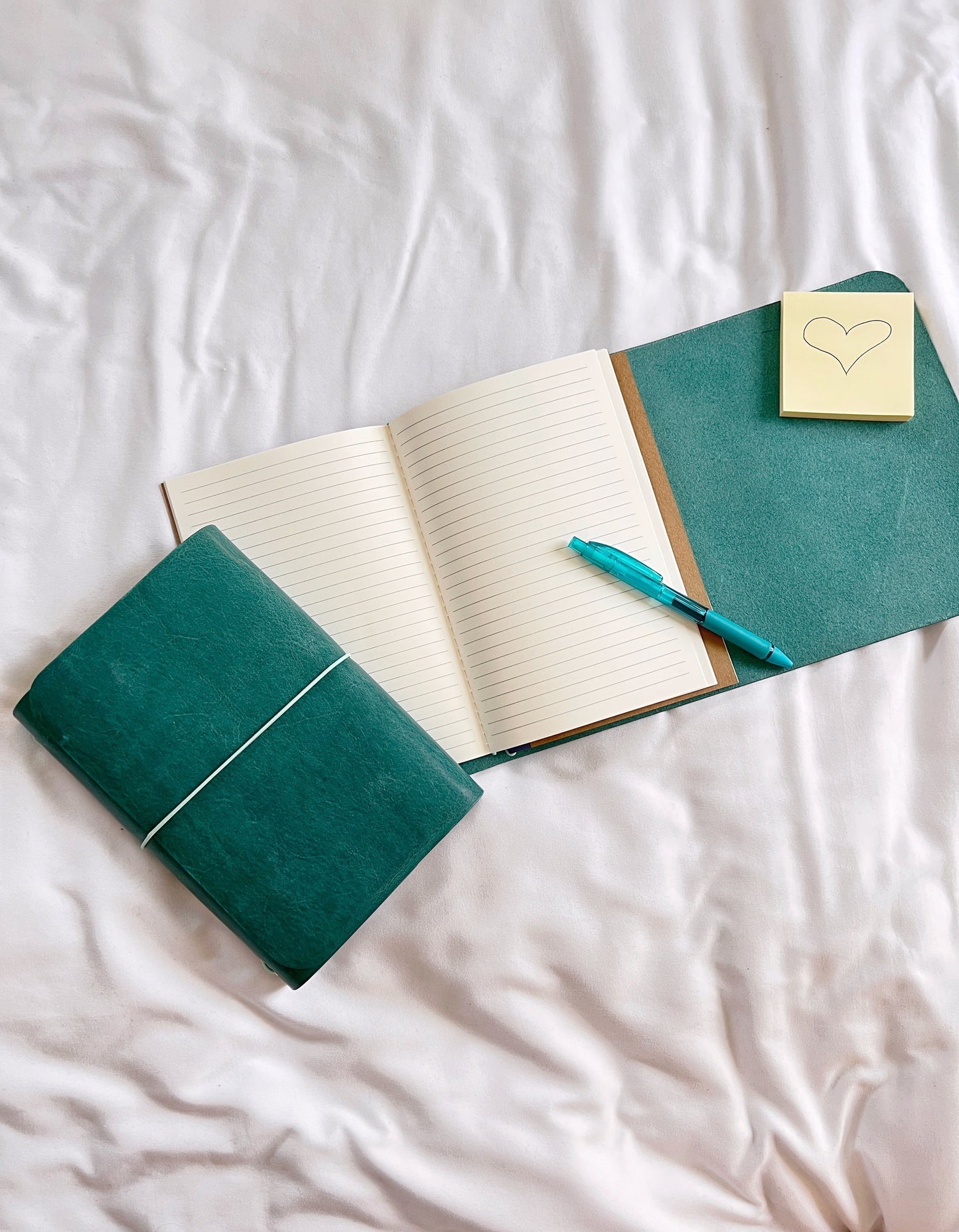 Teal Leather Notebook Covers for Carla