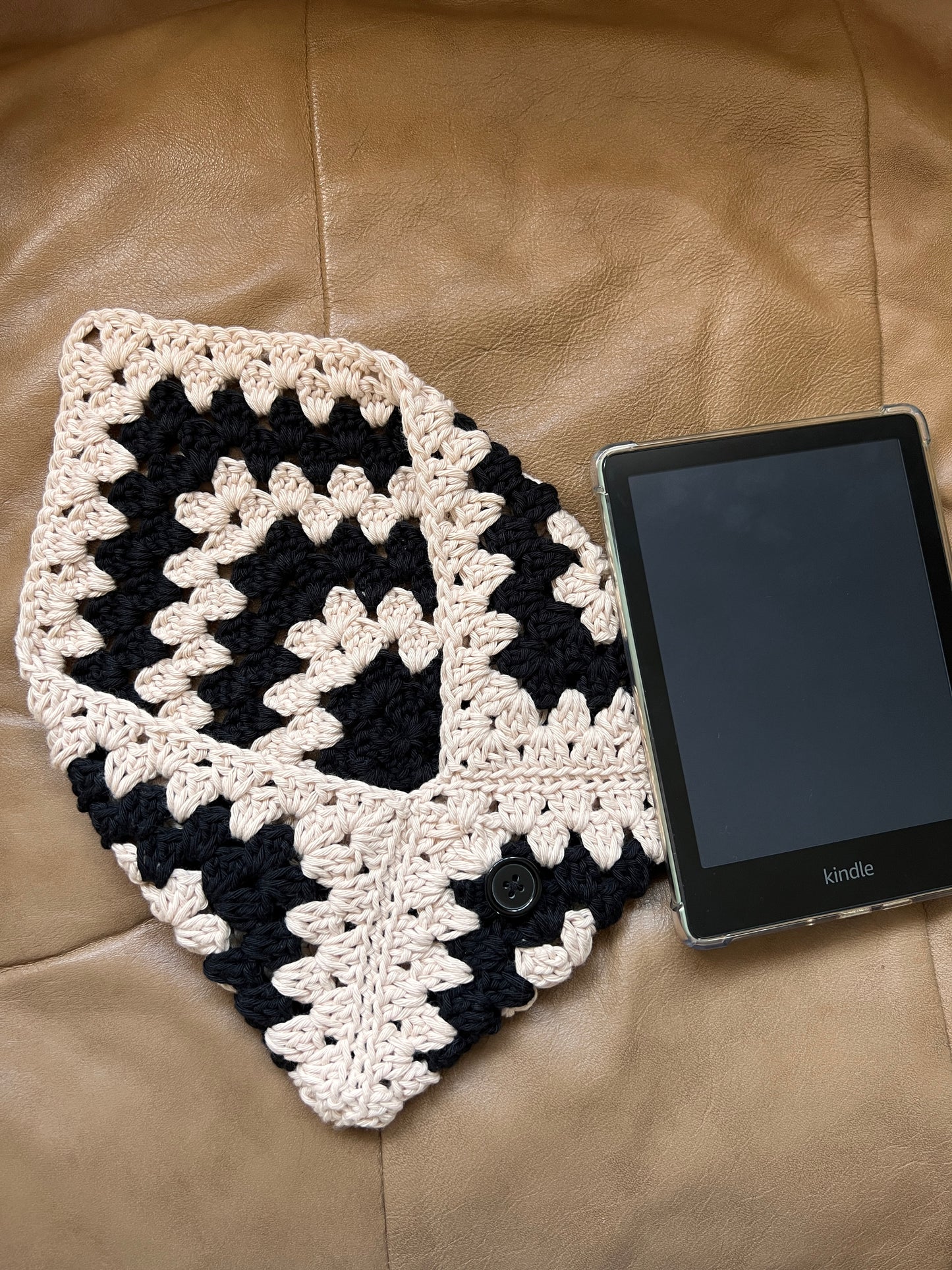 Cream and Black Kindle/Book Sleeve